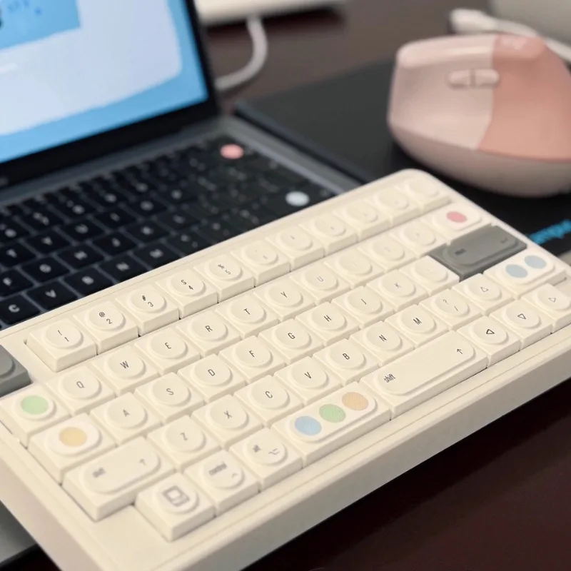 Teclas de bloques de construcción, sublimación de Material PBT, juego completo de teclas de eje bajo, teclas estilo Dot Reuters, teclas coreanas - imagen 2