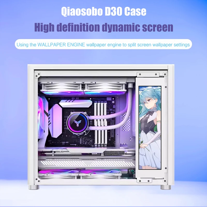 Pantalla LCD IPS personalizada para ordenador Jonsbo D30 o D31 Csae, pantalla de monitoreo dinámico DIY 1920X480 - imagen 5