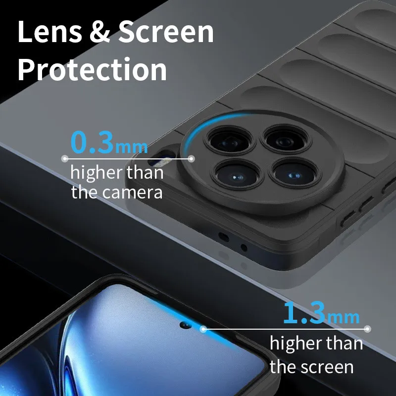 Para Vivo X200 Pro funda para Vivo X90 X100 X200 Pro funda de goma a prueba de golpes parachoques protector de silicona suave para Vivo X200 X100 X90 - imagen 4