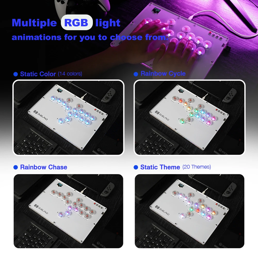 Duelpad-mando sin cables para PS5, Joystick de lucha, Joystick de Pico GP2040-CE para PC/Xbox/PS4/Switch - imagen 5