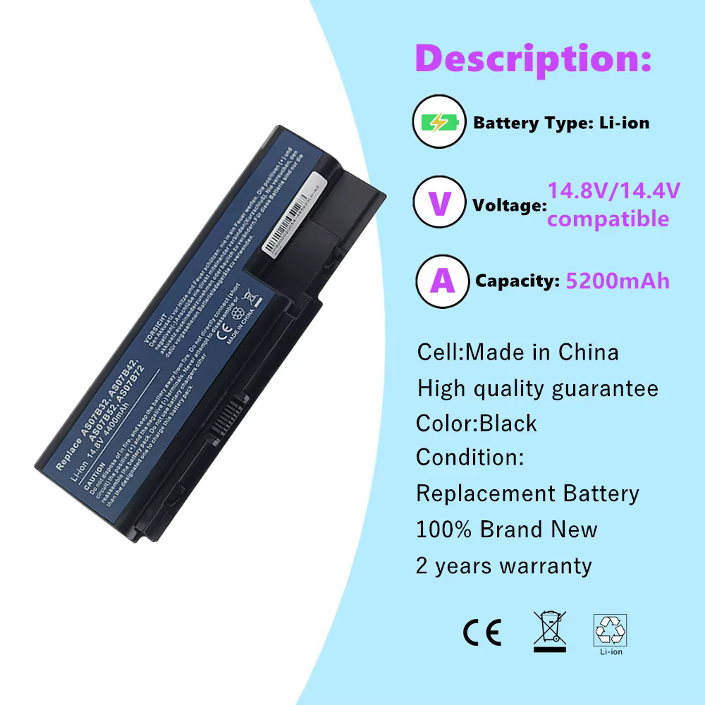 Batería AS07B51 para Acer Aspire 5710 5720 5730 5930 - imagen 4