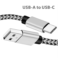 Cable Usb A a tipo C sincronización de fecha 2.4A Cable cargador de Cable trenzado de nailon de carga rápida para teléfono móvil Samsung Huawei Android