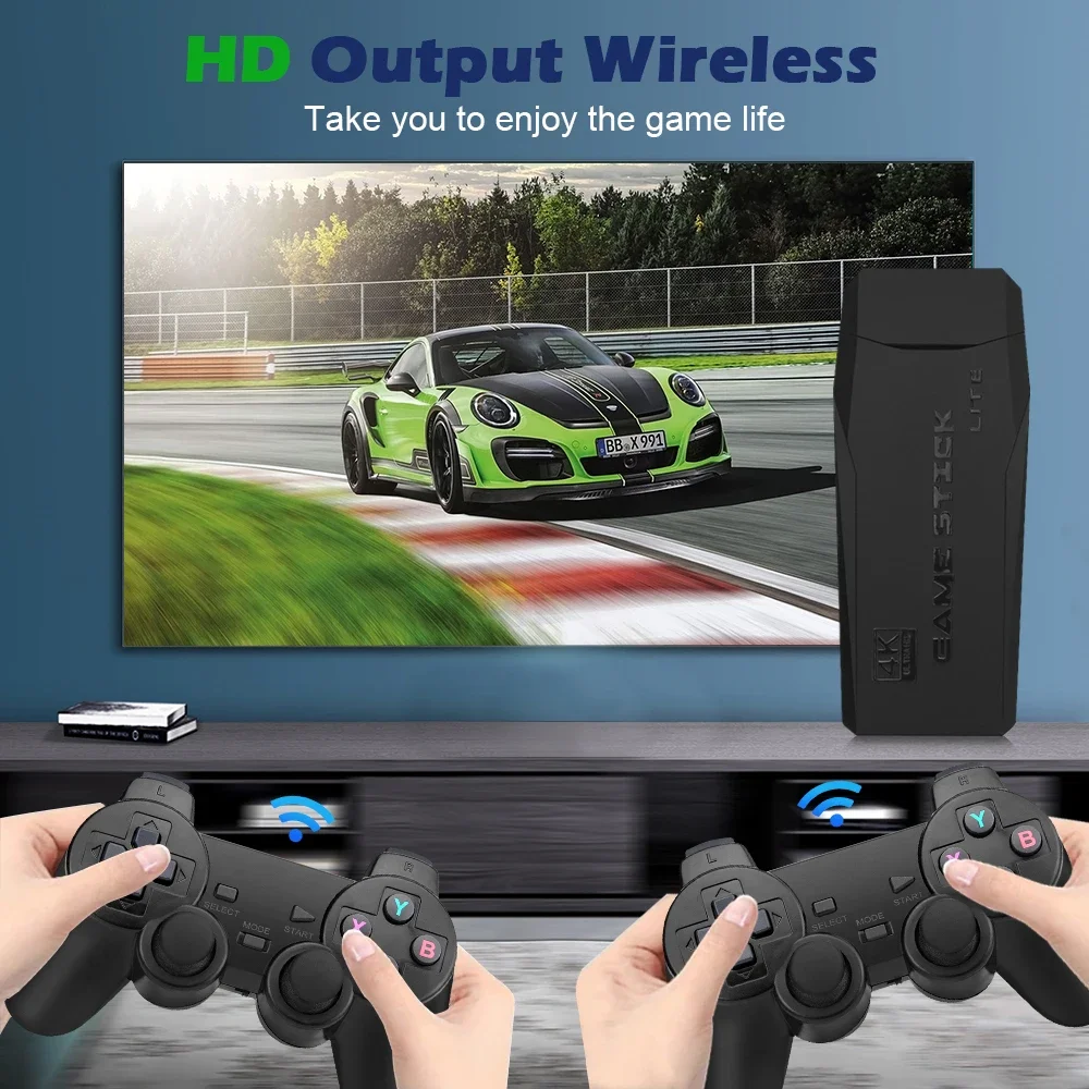 Consola de videojuegos M8, mando inalámbrico Dual de 2,4G, 4K, 10000 juegos, 64GB, Retro, para regalo de Navidad - imagen 5