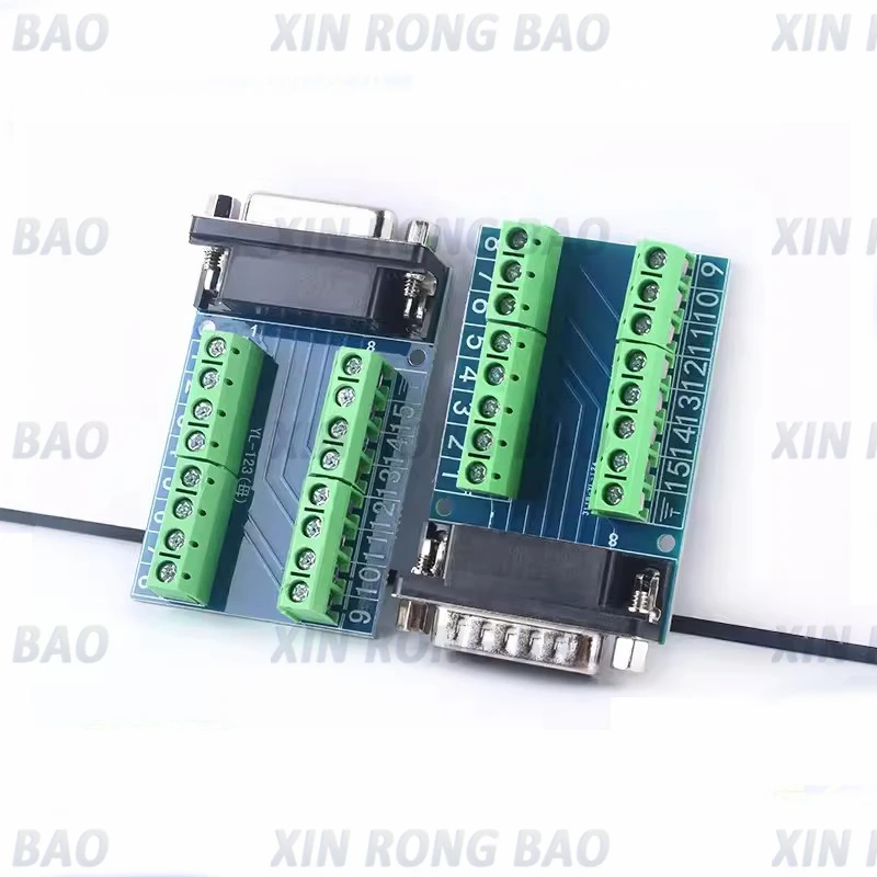 DB15 D-SUB VGA 15pin hembra macho adaptador Jack Terminal Breakout PCB Board