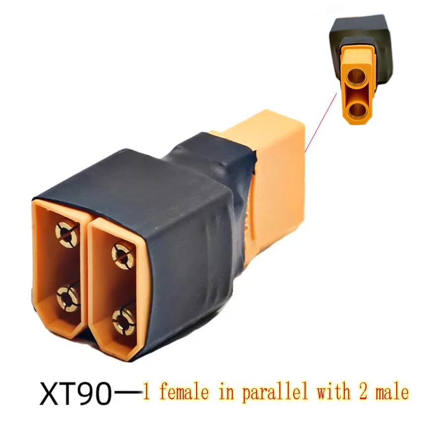 Adaptador XT90 1 hembra a 2 macho paralelo/serie, conector convertidor de batería Lipo para piezas de avión de coche RC 2020 - imagen 2