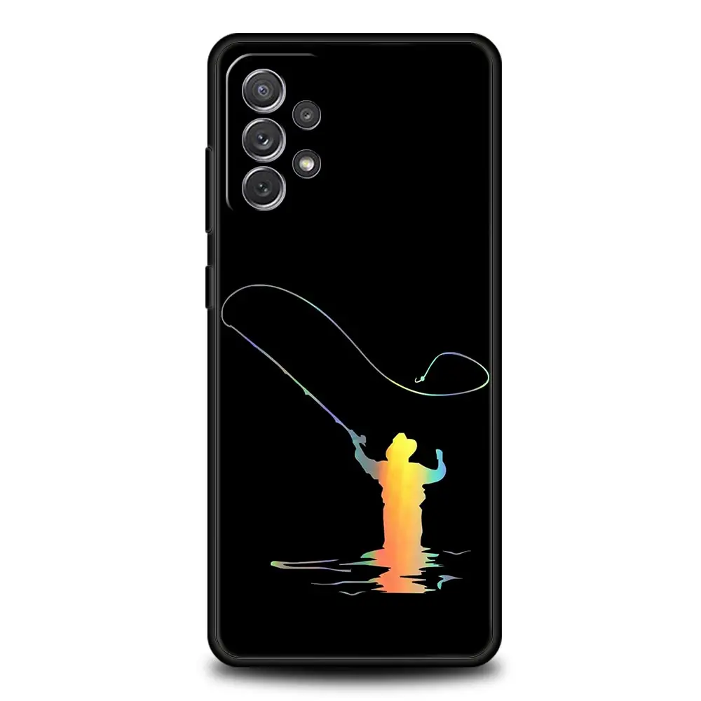 Funda de teléfono con latido del corazón de pesca para Samsung A51 A71 A21S A17 A11 A15 A25 A31 A41 A23 A33 A53 A73 A07 A03S A05S A13 A35 A55 5G - imagen 3