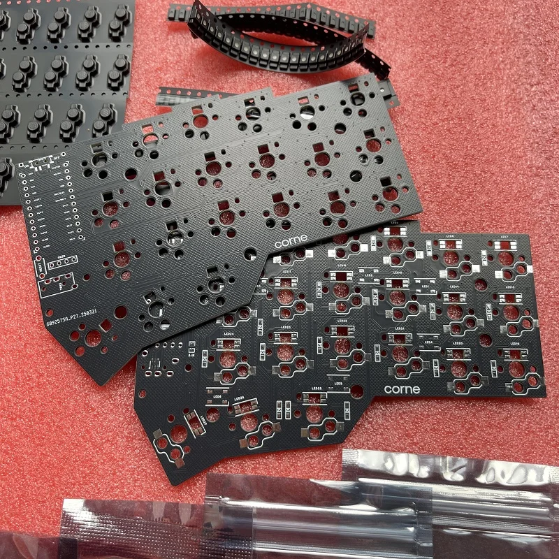 Corne V3 teclado dividido placa Pcb RGB MX/Choc Corne V3 teclado Pc accesorios personalizados para teclado partido Kit a través - imagen 3