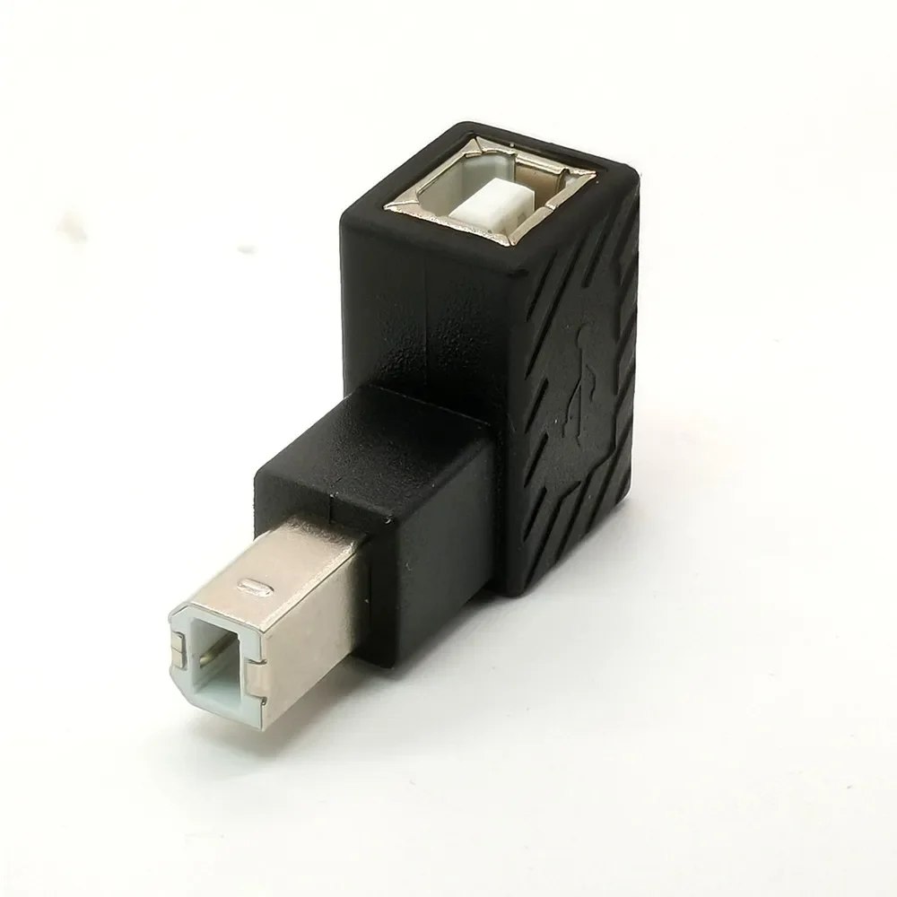 Adaptador de extensión USB 2,0 tipo B macho a hembra, ángulo arriba, izquierdo y derecho, 90 grados, para impresora, escáner, caja de disco duro - imagen 5