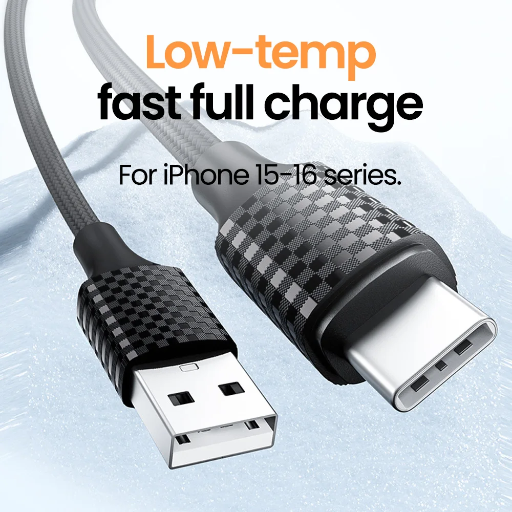 Cable de carga rápida 6A 65W tipo C a C para iPhone 16 15 USB a Lightning Micro Cable de carga tipo C Cable de teléfono móvil USB C - imagen 3