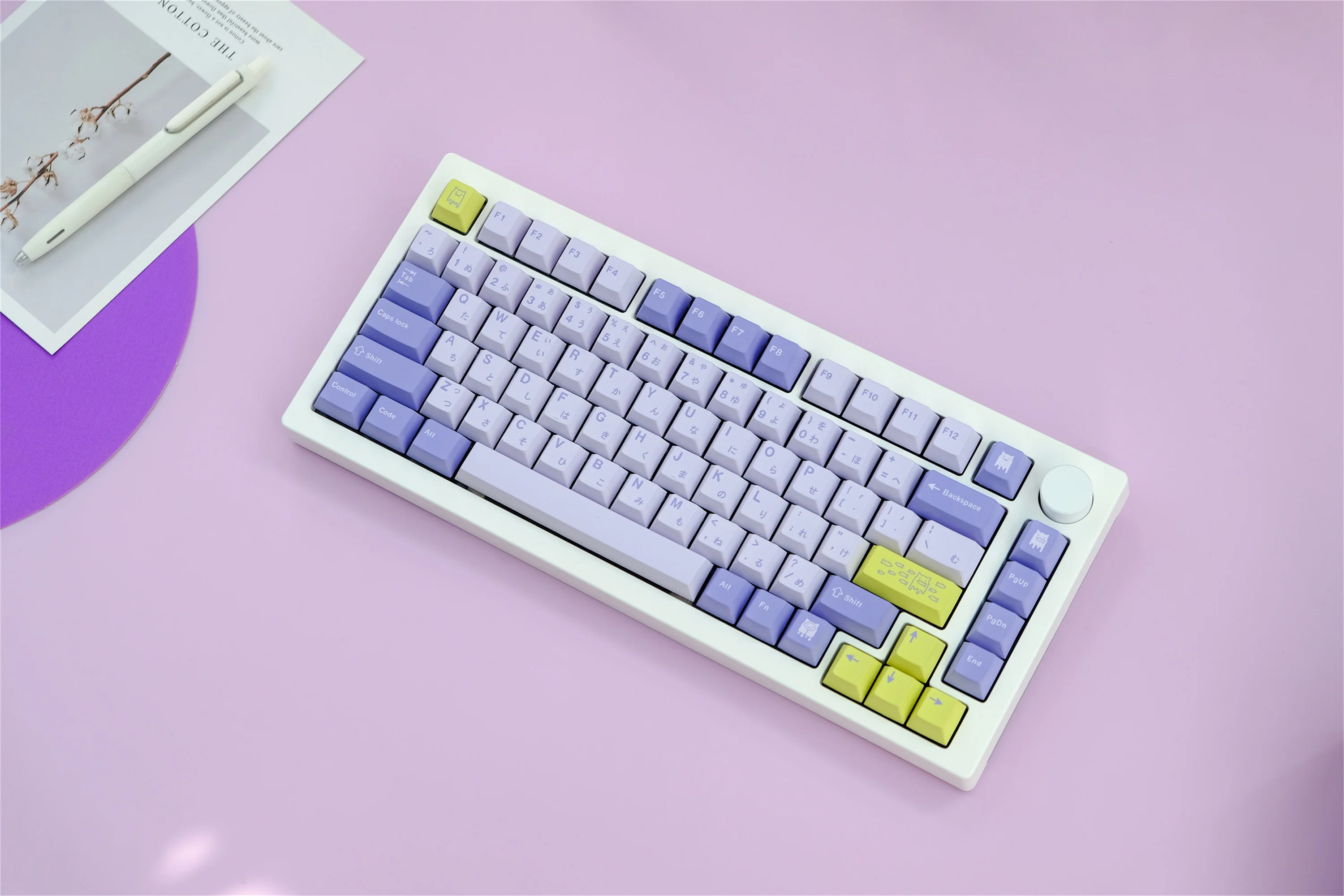 Teclas de gato, 129 teclas, Material PBT, perfil de cereza, DYE-SUB personalizado para interruptor CHERRY MX, teclas de teclado mecánico - imagen 2