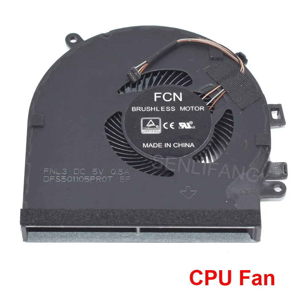 Ventilador de CPU para ordenador portátil RAZER, RZ09-0270, RZ09-0300, RZ09-0328, GPU, refrigeración, DFS5K121142621, DFS501105PR0T, DC5V, 0.5A, 4 cables, nuevo - imagen 3