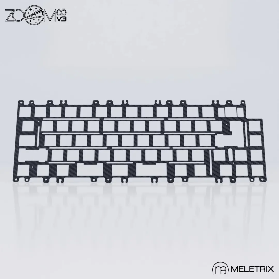 ZOOM65 V3Accesorios para teclado Fibra de carbono/fr4/cobre/aluminio/pc/pompa Placa de posicionamiento PCB personalizado para teclado mecánico - imagen 4