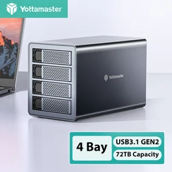 Yottamaster Caja USB-C Disco Duro Externo SSD – 10Gbps SATA3