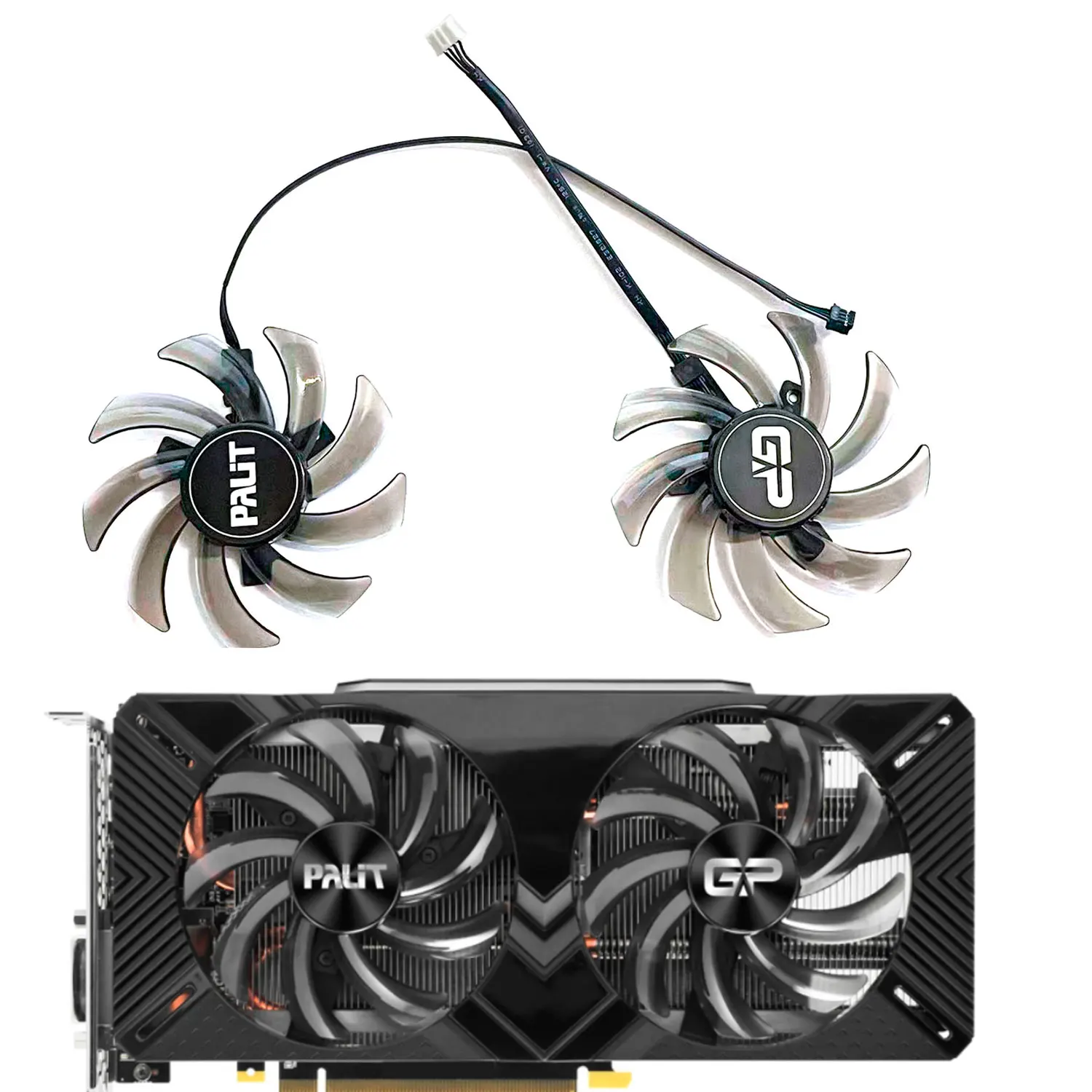Adecuado para Palit GTX1660 1660 Super 1660TI RTX2060 2070 ventilador de repuesto para tarjeta gráfica 85MM 4PIN GA91S2U FDC10H12S9-C ventilador GPU