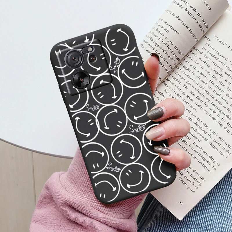 Funda de silicona suave para Xiaomi 13T Pro, carcasa de TPU con patrón de flores y dibujos animados, Protección trasera - imagen 5