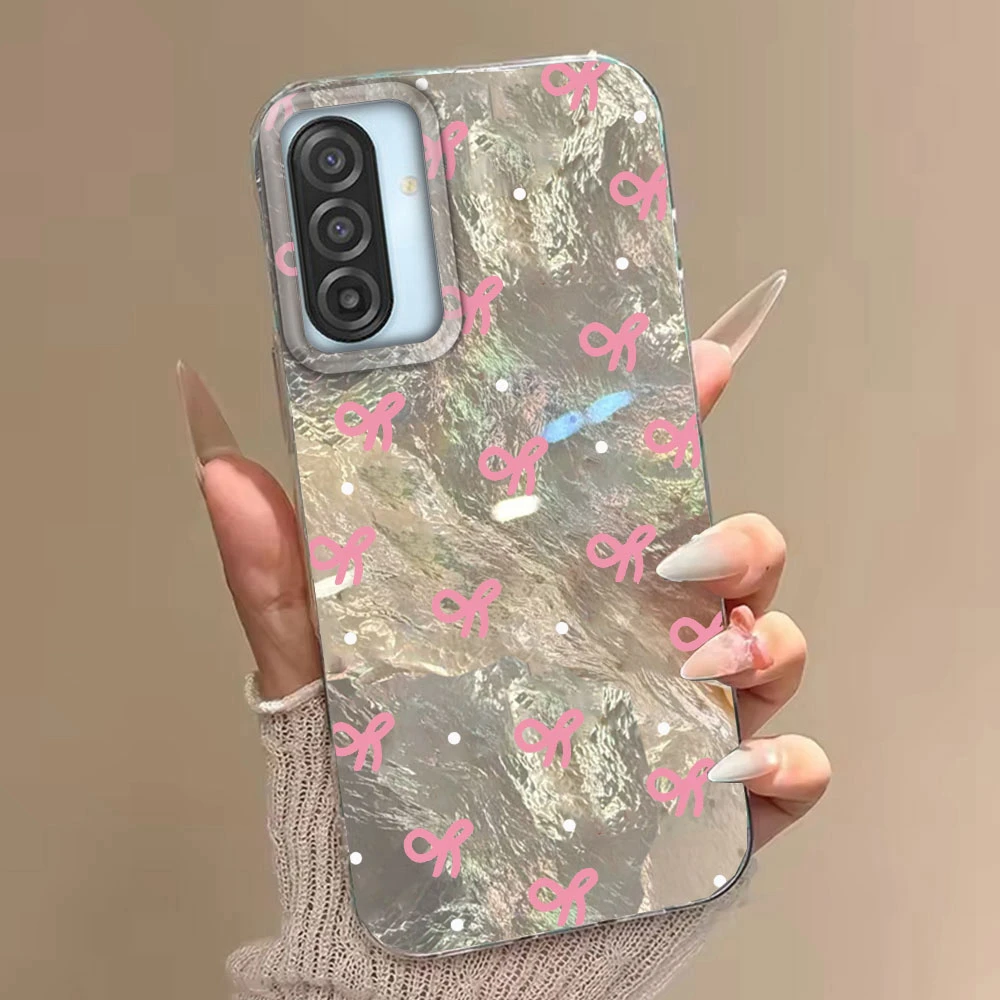 Para Samsung Galaxy A17 A56 A54 A34 A16 A15 A07 A36 A57 A26 A37 A06 A14 A24 A53 coreano INS Bowknot Cirular puntos cubierta de la caja del teléfono - imagen 4