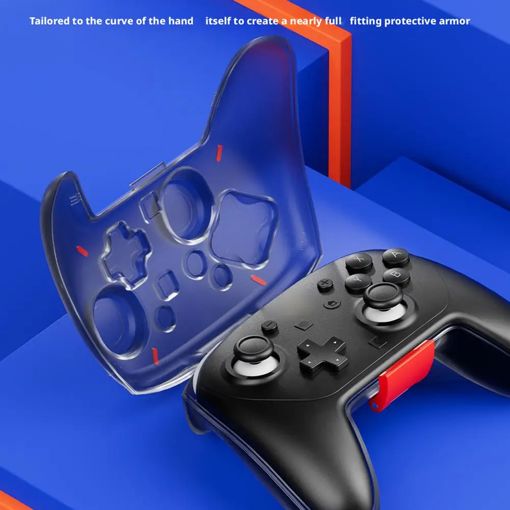 Cubierta protectora para controlador de juego para Switch 2 Pro, a prueba de golpes, antiarañazos, antideslizante, cubierta completa, carcasa dura de cristal transparente - imagen 3