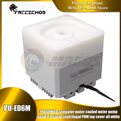 FREEZEMOD Bomba de Agua 3,5 m para PC – Flujo 500 L/h, Cubierta Blanca PU‑ED