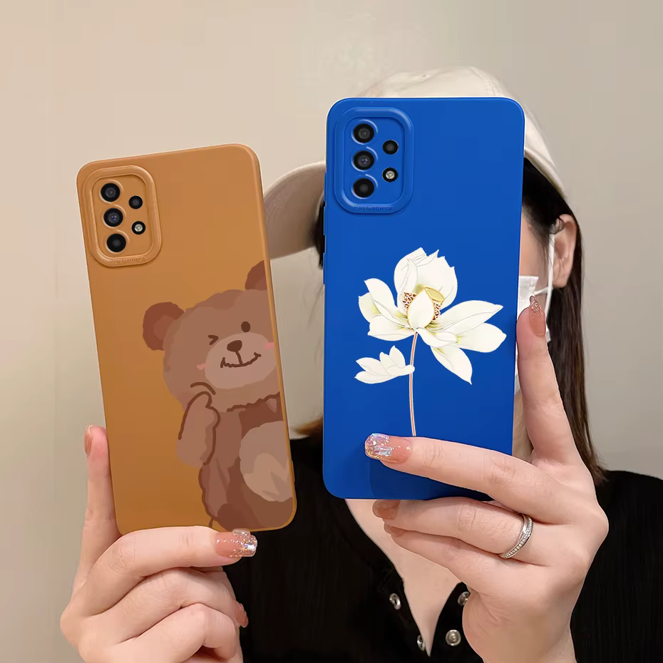 Funda para Samsung A53 5G, cubierta de teléfono de silicona líquida cuadrada de dinosaurio lindo para Samsung Galaxy A53 5G A 53 A536B, funda protectora - imagen 4