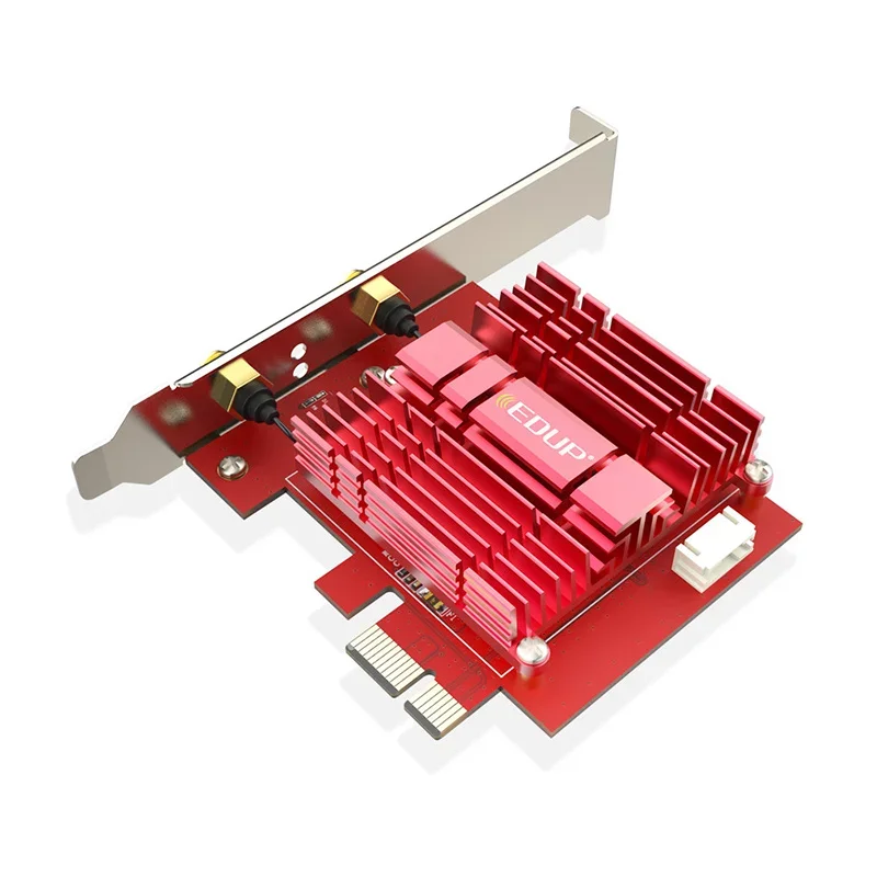 Adaptador de tarjeta de red Wifi PCIe, WiFi de escritorio inalámbrico, 6 chips, tarjeta Intel AX200, Bluetooth 5,1, banda Dual 2,4G/5G, red de 2974Mbps - imagen 2