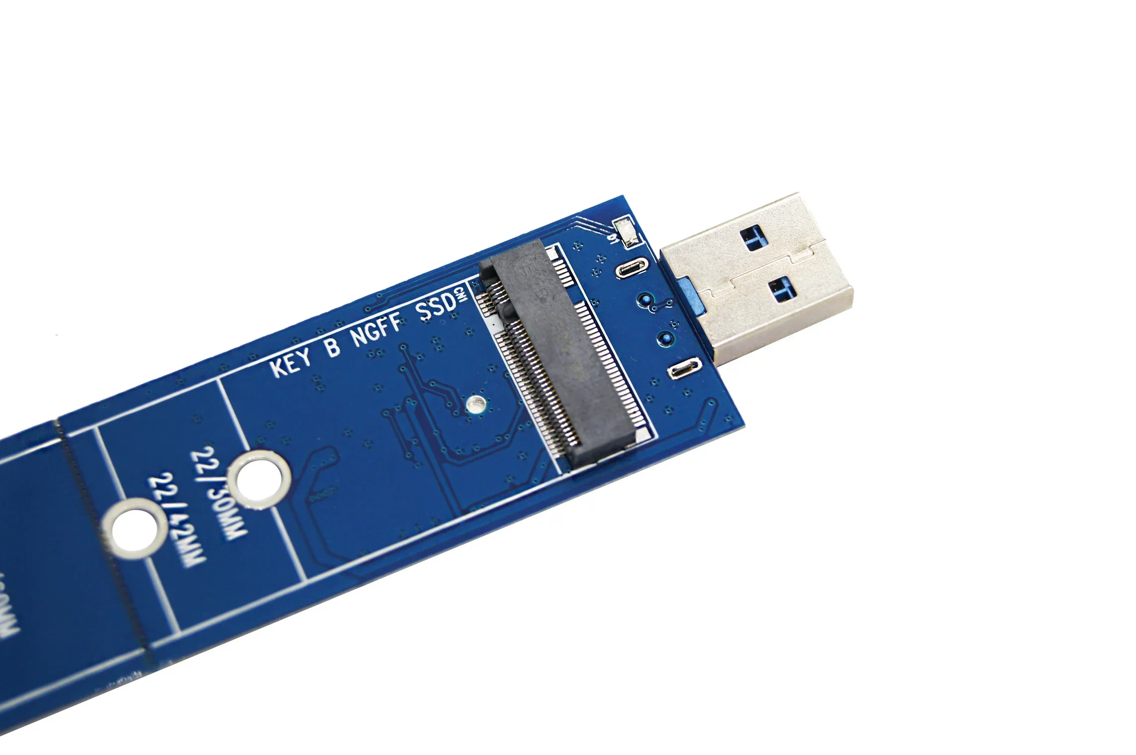 Tarjeta de expansión NGFF M.2 SSD unidad de estado sólido a USB3.0 Bkey Sata USB3 5Gbps adaptador elevador tarjeta Convertidor Chip Asmedia ASM1153e - imagen 3