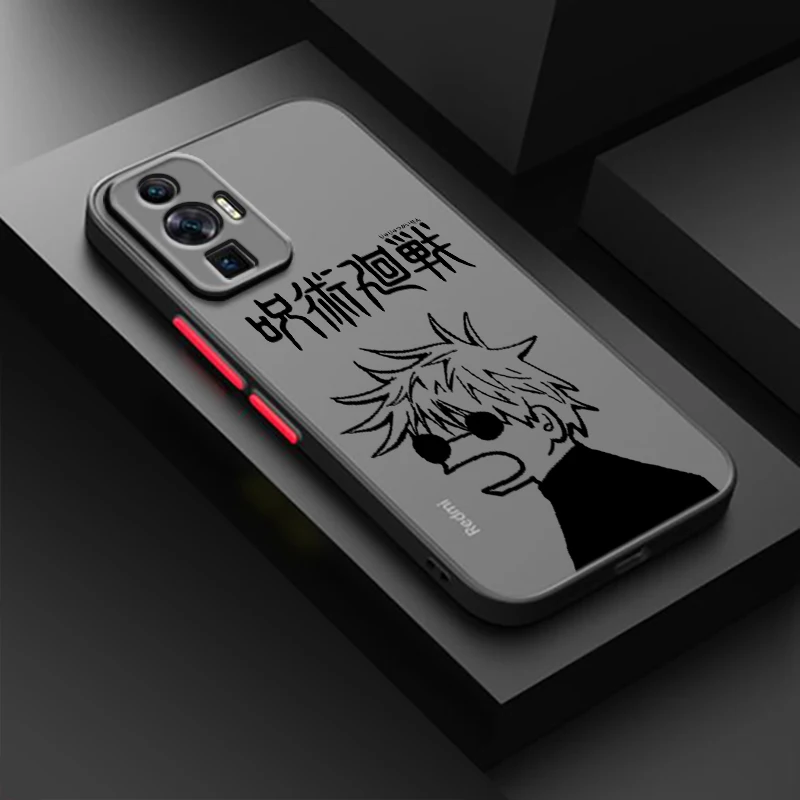 Jujutsu Kaisen Anime para POCO X5 X4 X3 NFC X2 M5S M4 M3 M2 C55 C51 C40 C31 F5 F4 GT Pro funda de teléfono translúcida esmerilada - imagen 3