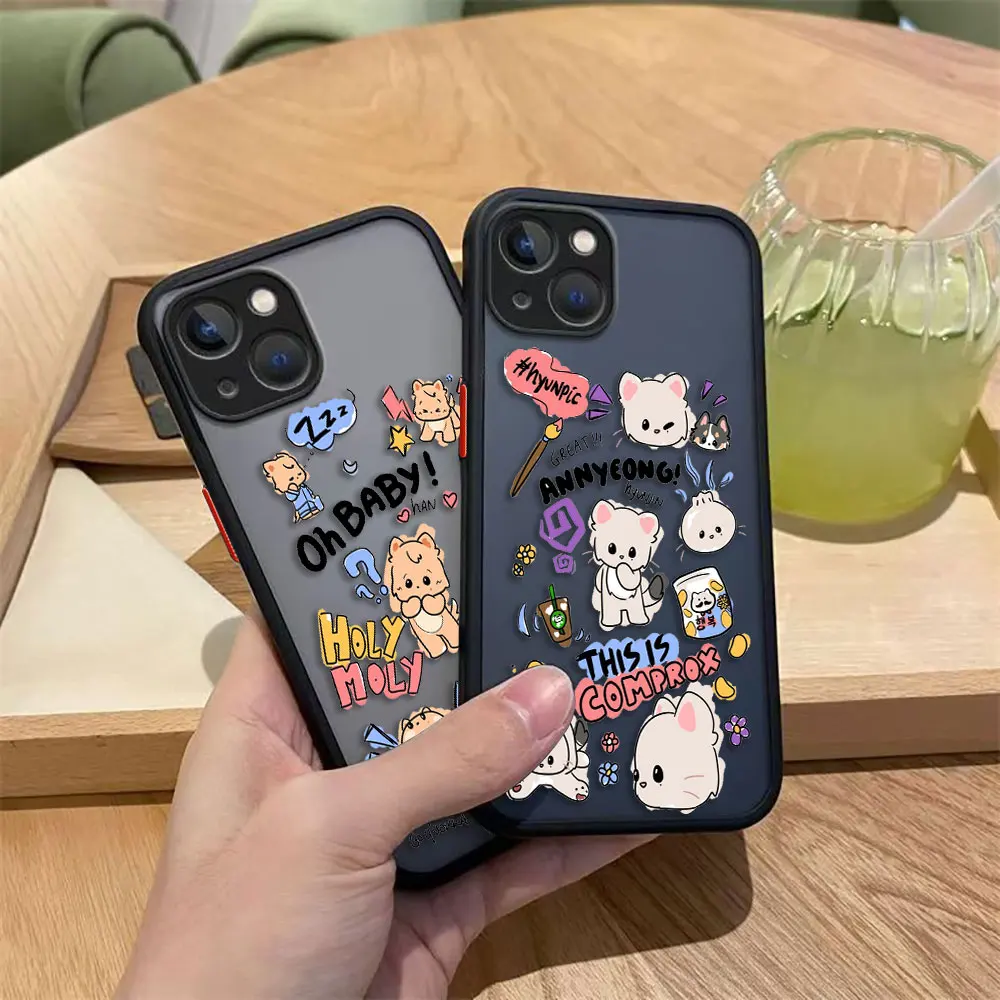 Funda de teléfono mate Kpop s-stray Kids s-skzoo para VIVO S1 T1 V15 V17 V19 V20 V21 V21E V23 V25 V29 S15 V23E S12 V50 LITE GT TPU - imagen 3