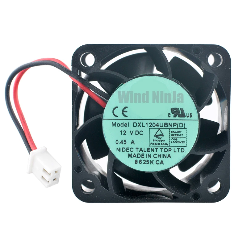 DXL1204UBNP(D) 4cm X 40mm Ventilador de enfriamiento con doble rodamiento de bolas DC12V 0.45A 2 pines para fuente de alimentación de servidor 1U/2U 40x40x28mm