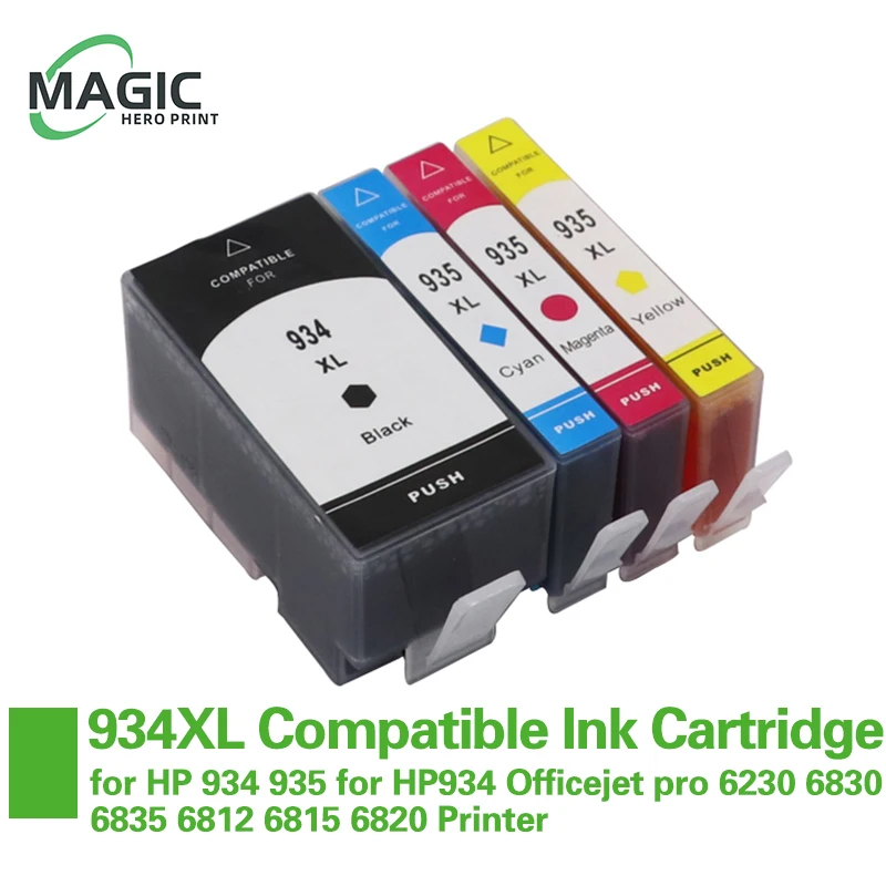 Cartucho de tinta para impresora HP Officejet pro, recambio de tinta Compatible con HP 934, 935, HP934, 934XL, 935XL, 6230, 6830, 6835, 6812, 6815