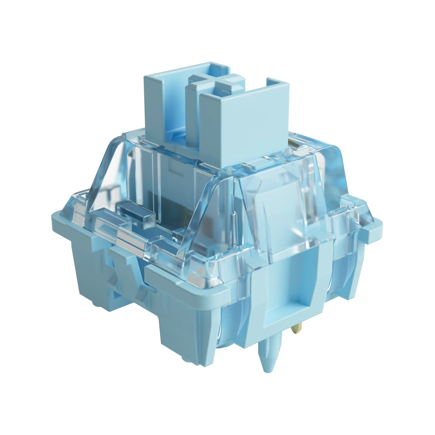 Akko V3 Pro Cream Blue Switch Interruptor táctil de 5 pines 45gf con vástago a prueba de polvo Compatible con teclado mecánico MX (45 piezas) - imagen 2