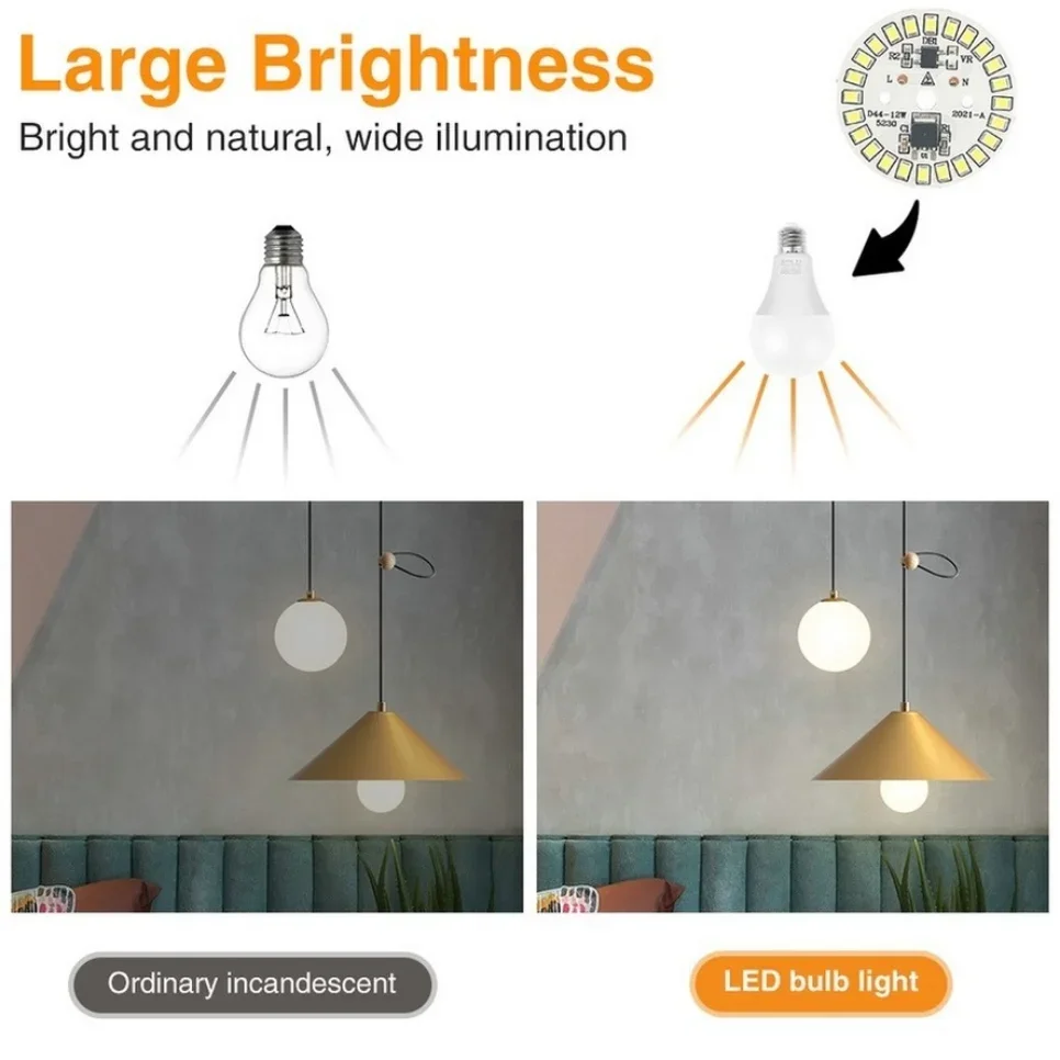 Chip LED para bombilla de lámpara 3W 5W 7W 9W 12W 15W SMD 2835 Chips de bombilla redonda Led cuentas de luz AC 220V-240V Chip de bombilla de foco de iluminación - imagen 5