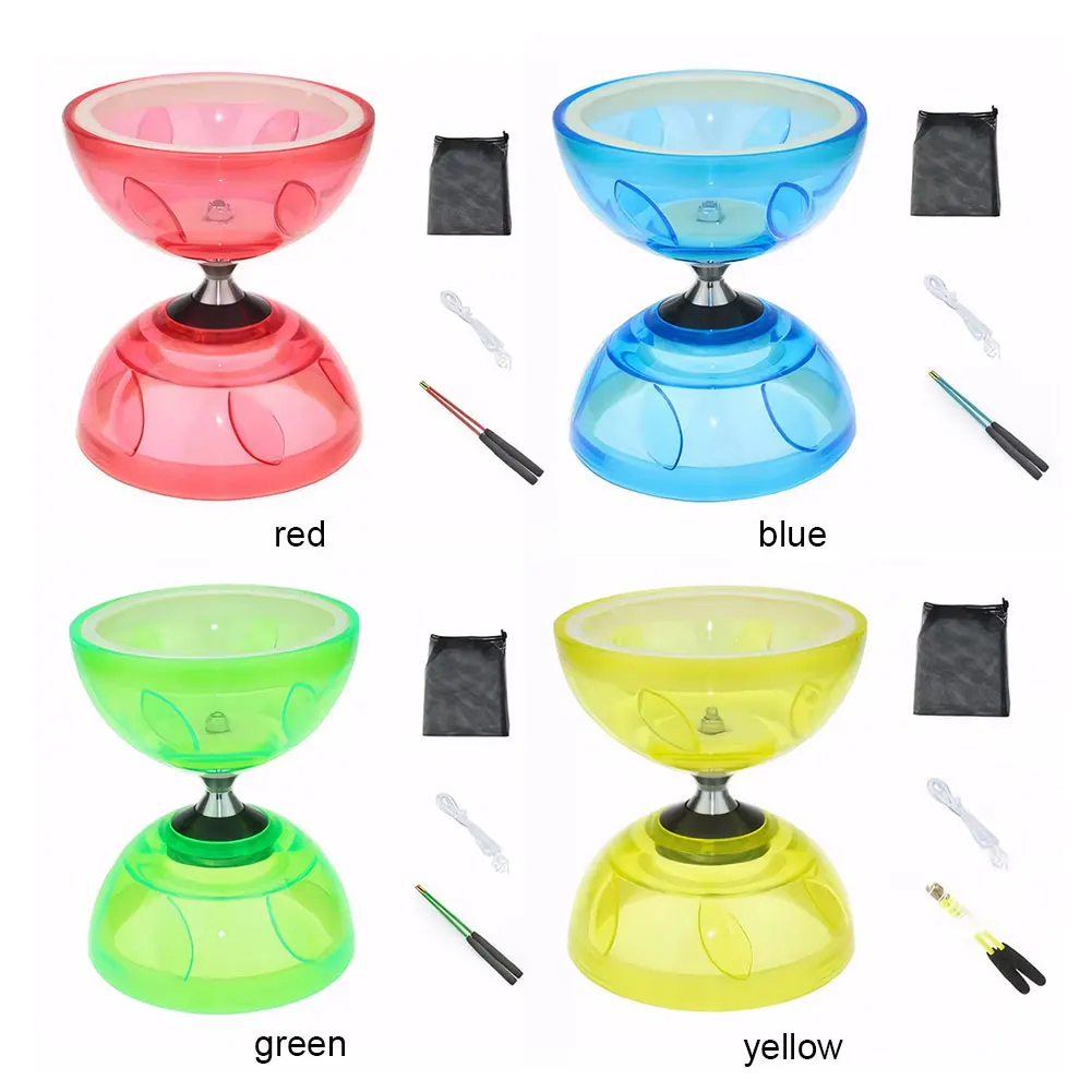 Juego de Diábolo Yoyo chino con 2 palos de Diábolo, cuerda y bolsa de red, Diábolo portátil para malabares, Diábolo para niños, adultos y ancianos