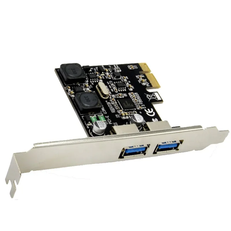 PCI-Express a 2 puertos USB 3.0 Host controlador tarjeta adaptador Hub Super velocidad 5 Gb/s - imagen 3