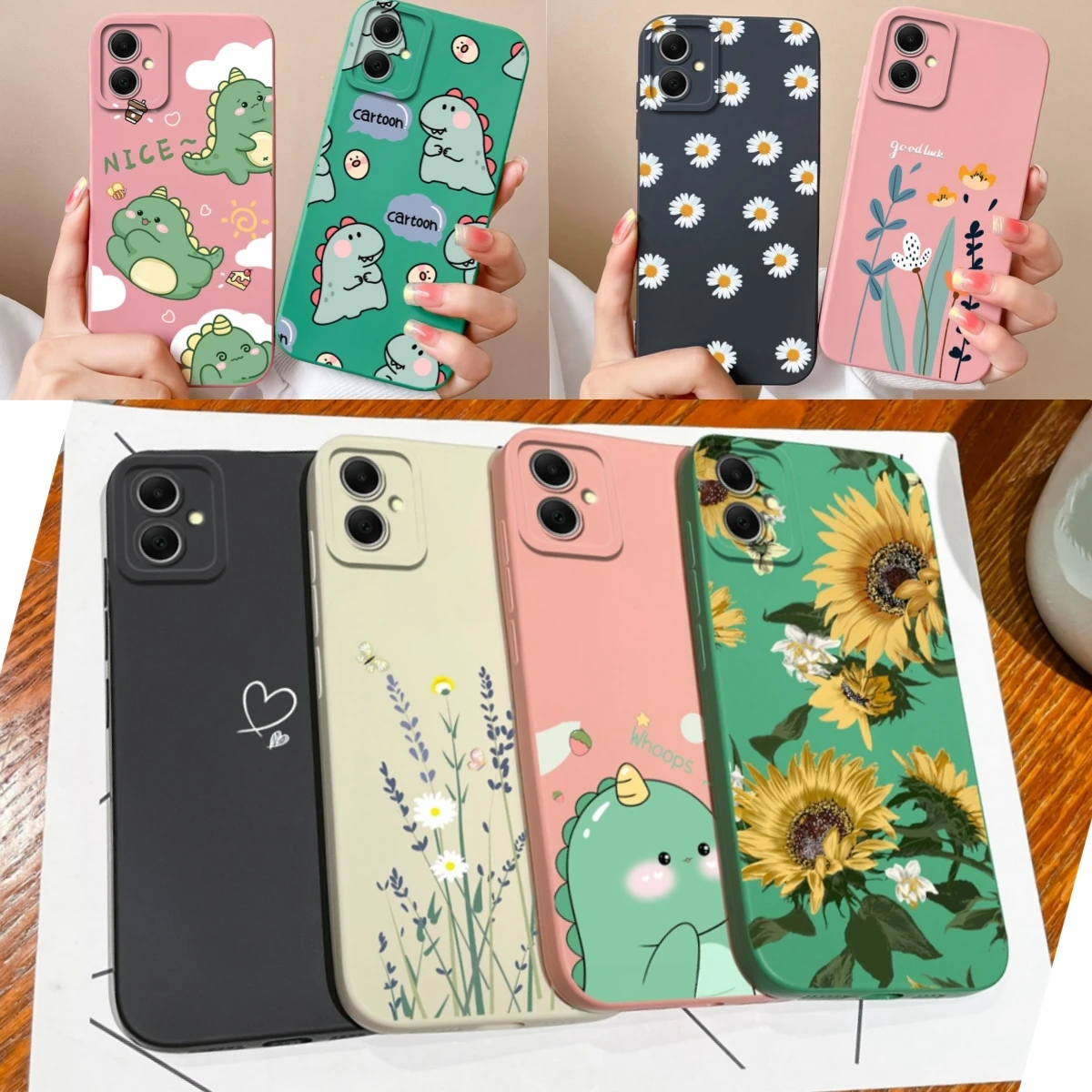 Funda de teléfono para Samsung Galaxy A05 S A05S, carcasa trasera protectora líquida con corazón cuadrado encantador para SamsungA05S Galaxy ya05s - imagen 2
