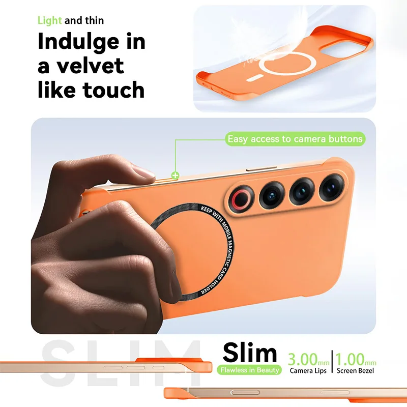 Funda magnética delgada para teléfono Meizu 20 21 Pro Note Meizu21, funda dura mate antiarañazos para PC, armadura a prueba de golpes sin bordes - imagen 5