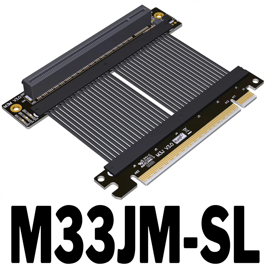 Cable de extensión GPU suave PCIe 4,0x16 GEN4 16X 256Gbps para chasis ROG Helios compatible con tarjeta gráfica RTX 4090 RX7900xt - imagen 3