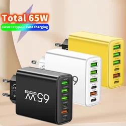 Cargador USB-C PD de pared multipuerto para iPhone y Samsung