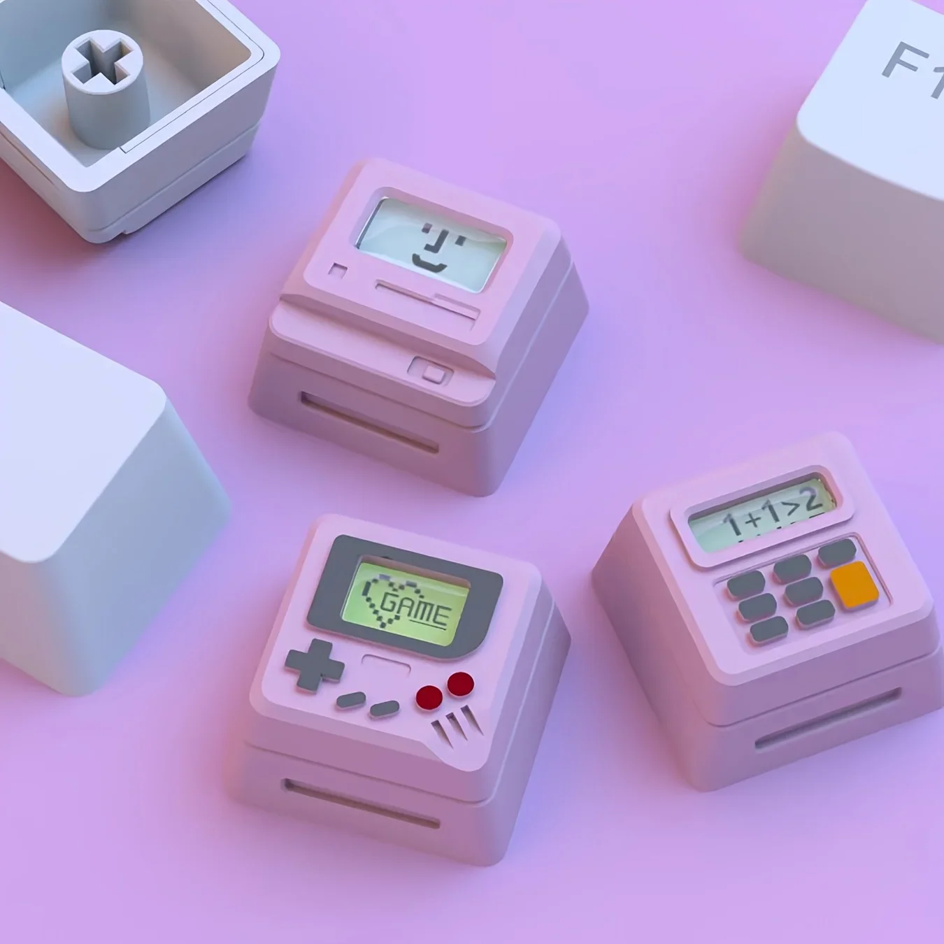 Teclado mecánico 3 en 1, teclas Retro K04 únicas, clásicas, translúcidas, personalizables, Esc, teclas retroiluminadas DIY para Pc - imagen 4