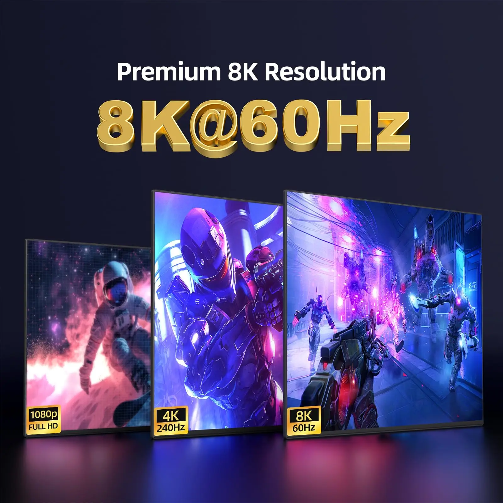 Conmutador KVM USB 3,0, conmutador KVM HDMI DP Aimos 8K @ 60Hz, KCEVE 3 monitores 3 ordenadores monitores triples interruptores KVM con 4 puertos USB3.0 - imagen 5