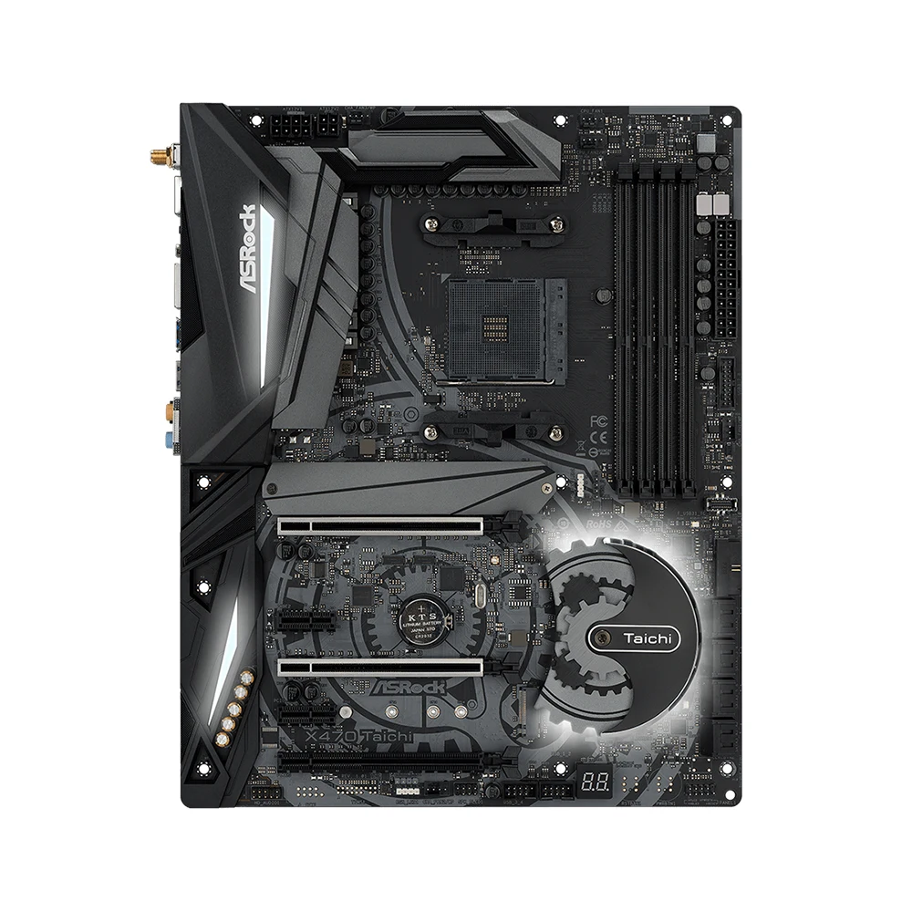 Placa base ASRock X470 Taichi compatible con AMD X470 Ryzen 5600 5700x3D 5800x3D CPU 4xDDR4 3466MHz NVME M.2 ATX AM4 - imagen 2