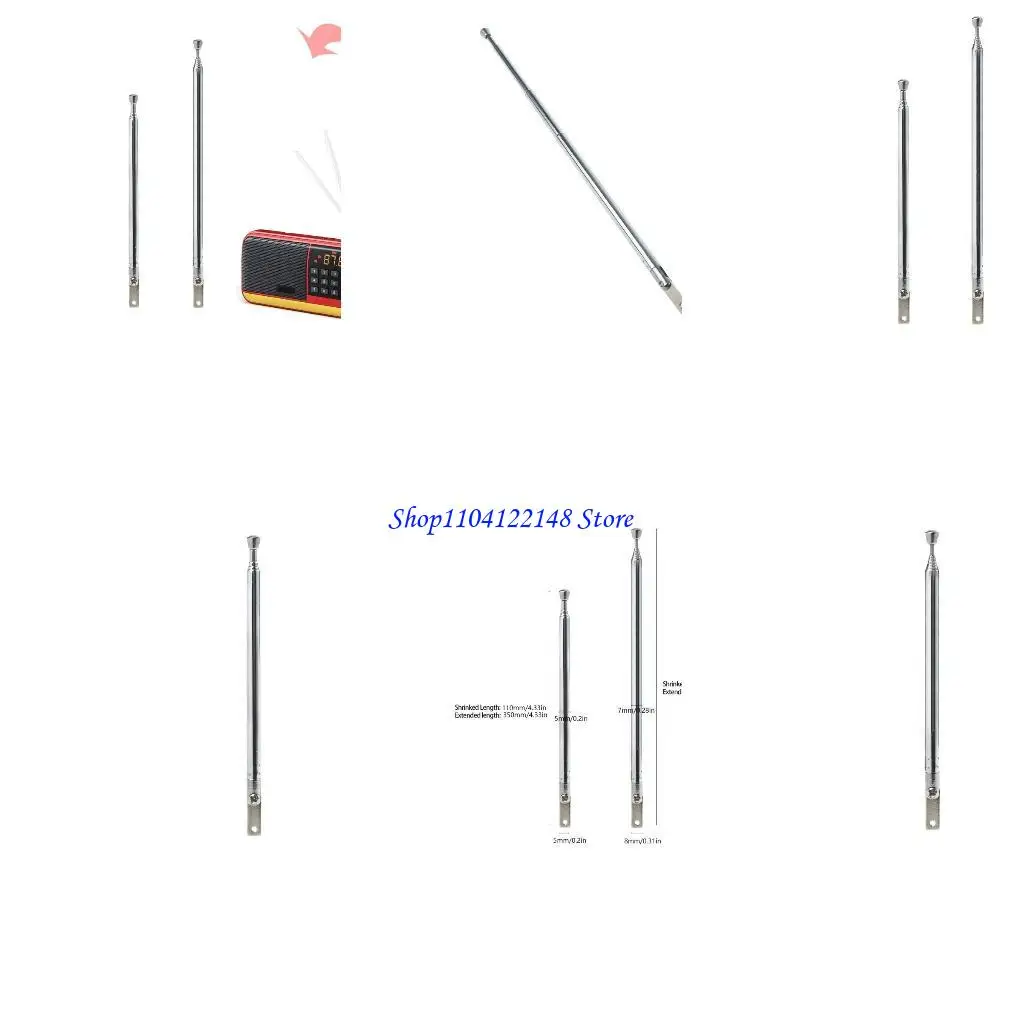 P9FA Antena aérea telescópica 5 7 secciones receptor radio extensable para radio