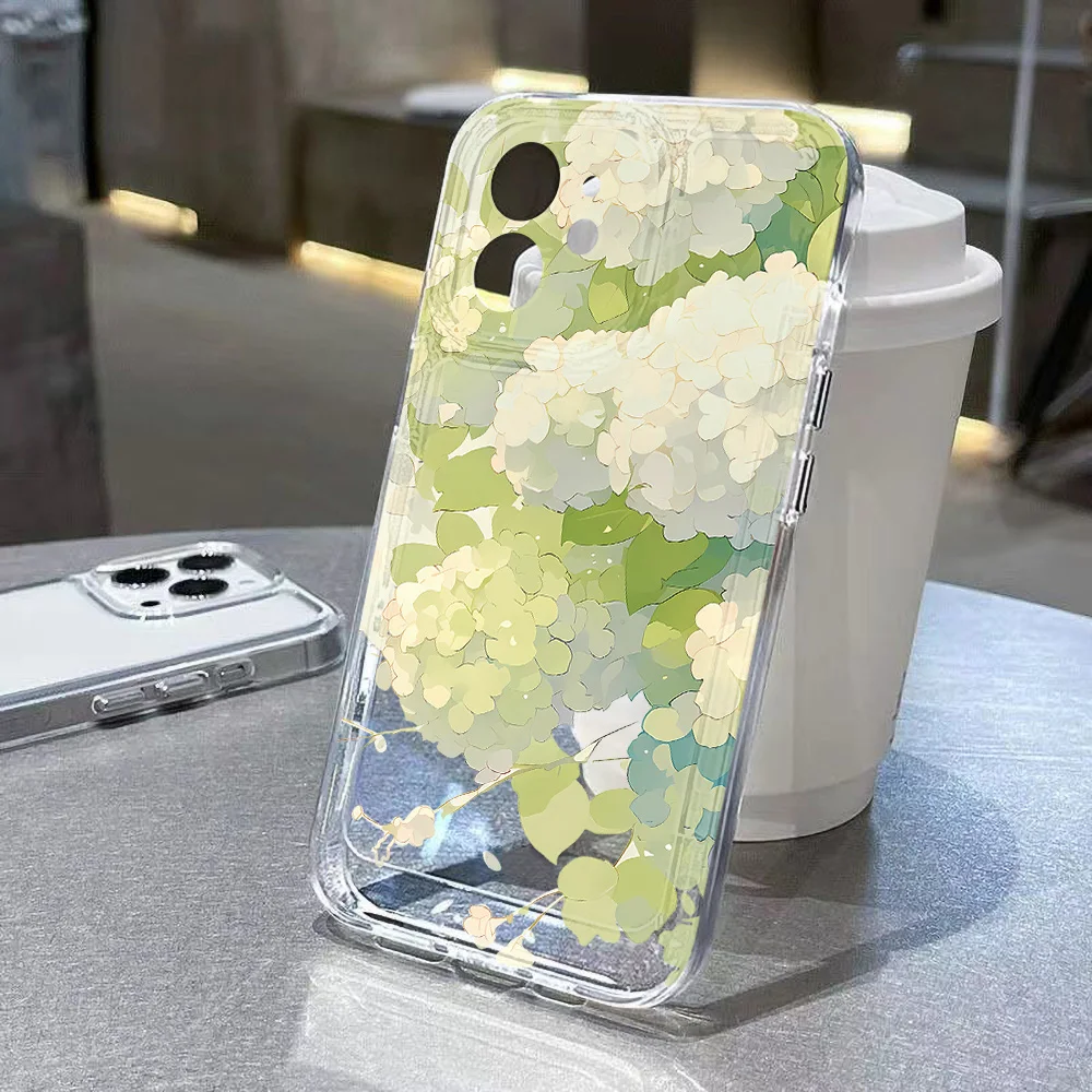 Silicone Phone Case For Samsung Galaxy S25 Ultra Funda Samsung S24 Plus S23 FE S22 S20 S10 Shockproof Leaves Painted Cover Coque - imagen 2