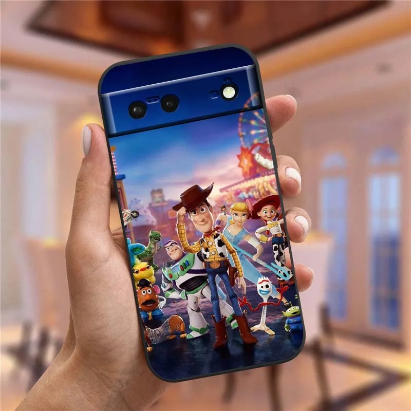 Dibujos animados Toy Story Disney para Google Pixel 9a 9 8A 8 7 7A 6 6A Pro XL 2024 5G negro suave TPU funda de silicona para teléfono - imagen 3