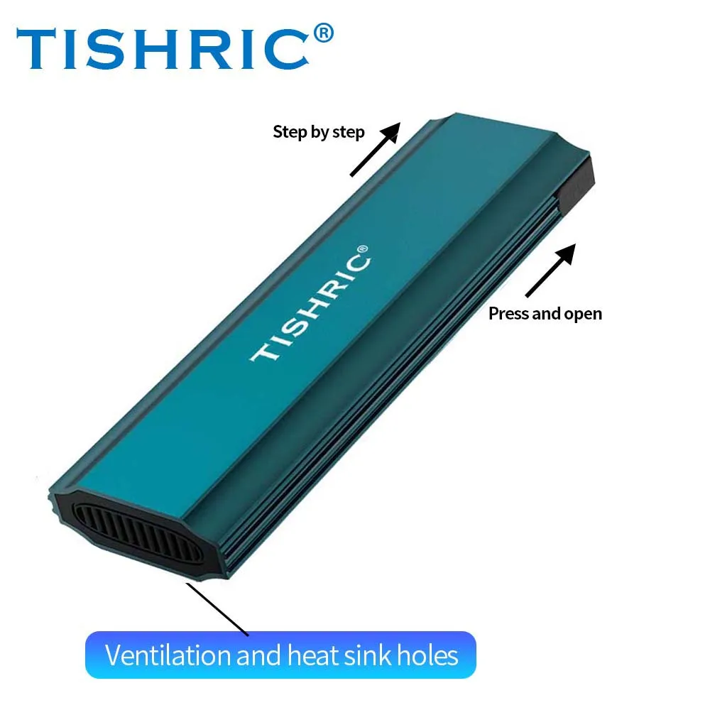 TISHRIC Caja de disco duro externo NGFF NVME SSD para disco duro Caja externa de 1,8 pulgadas USB C para juegos PC portátil PS5 /4 - imagen 3
