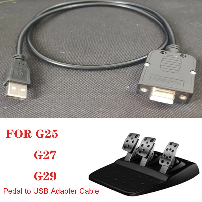 Adaptador de Pedal Cable USB para Logitech G25 G27 G29 G920 G923 Adaptador de Pedales - imagen 2