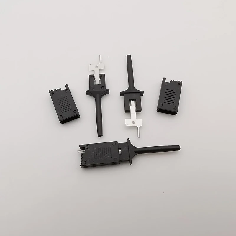 Clip de gancho de prueba plano de 20CM, analizador lógico, pinza de Cable, Kit de abrazadera de Cable de prueba, amarillo/rojo/negro/verde/blanco/azul - imagen 5