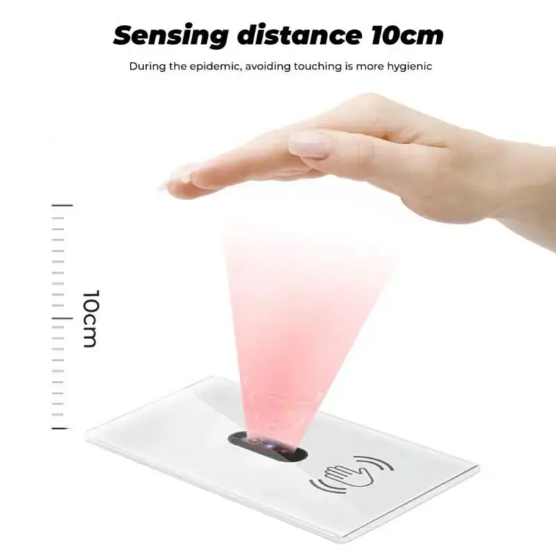 Interruptor de luz inteligente de pared, Sensor infrarrojo IR, No necesita contacto, Panel de pantalla de cristal de la UE, energía eléctrica, lámpara de encendido y apagado automático - imagen 4