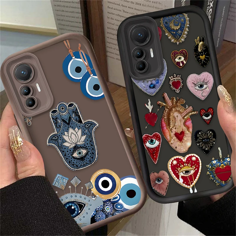 Funda Evil Eye Art Love Heart para Xiaomi Poco X7 X6 X5 X3 NFC F7 F6 F5 F3 M7 M6 Pro 4G 5G Mi 12 11 Lite NE 5G 13T 12T 11T 14T Pro - imagen 2