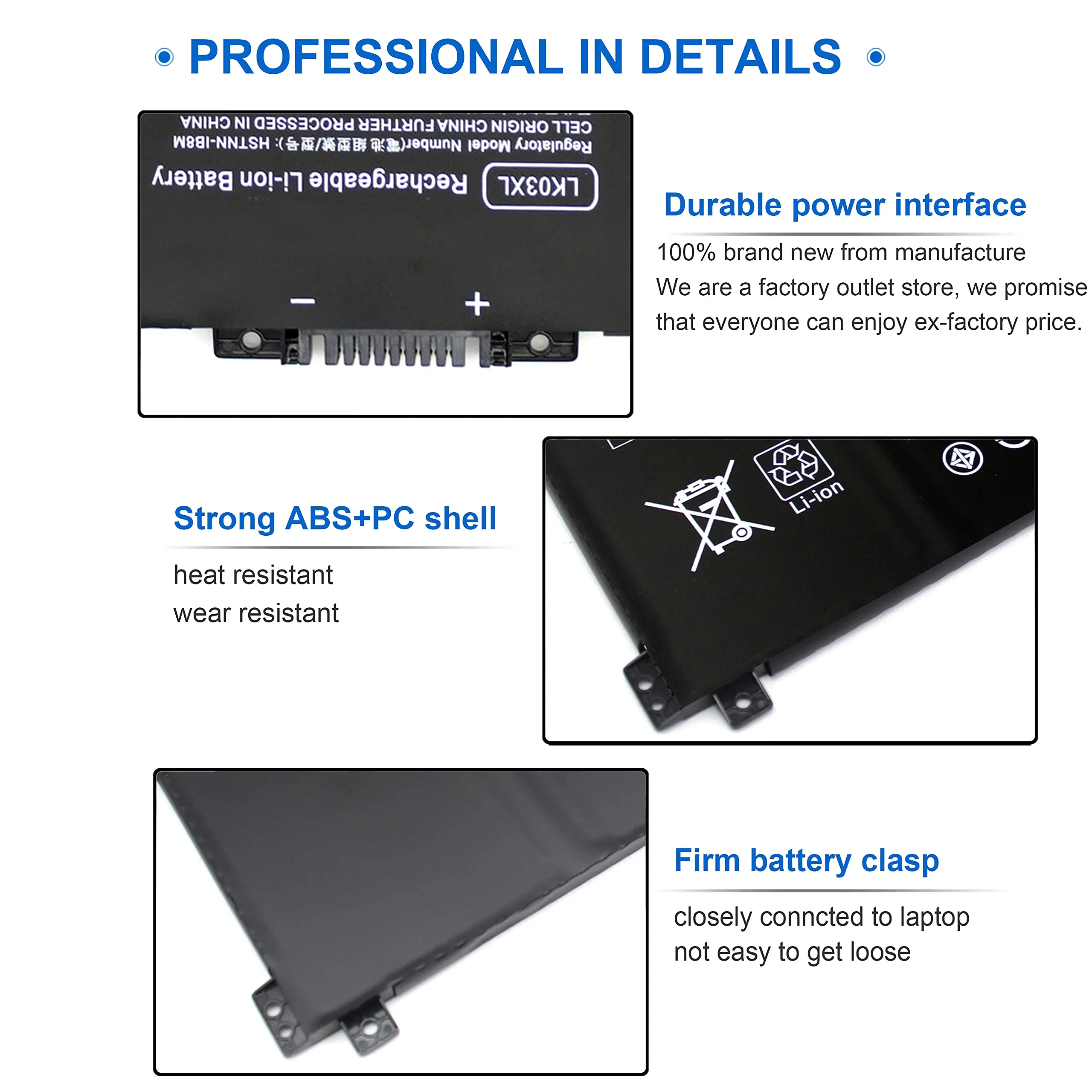 Batería LK03XL L09281-855, pila para HP Envy X360 15m-cn0xxx 15m-bp1xx 17m-ae011dx 17m-ce0013dx 17t-ce100 17-ae1xx 15-bq2xx, 916814-855 - imagen 3