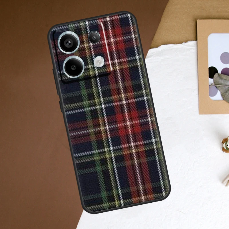 Funda escocesa a cuadros para Xiaomi Redmi Note 13, 11, 9, 10, 12 Pro Plus, 9S, 10S, 11S, 12S, Redmi 13C, 9C, 10C, 12C - imagen 3